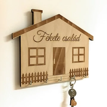 Ház fali kulcstartó