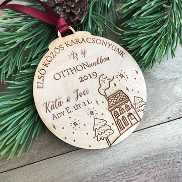 Első közös otthon karácsonyfadísz