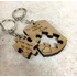 Kép 2/4 - Szerelmespár fa kulcstartó dögcédula + puzzle