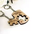 Kép 3/4 - Szerelmespár fa kulcstartó dögcédula + puzzle