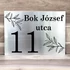 Kép 2/4 - Nemesacél házszámtábla egyedi gravírozással