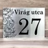 Kép 1/4 - Nemesacél házszámtábla egyedi gravírozással